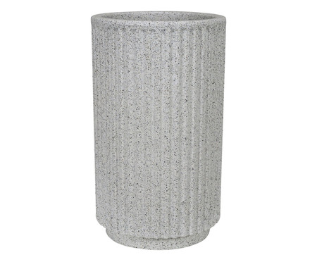 Vaso SP Cilíndro Artstone III Branco