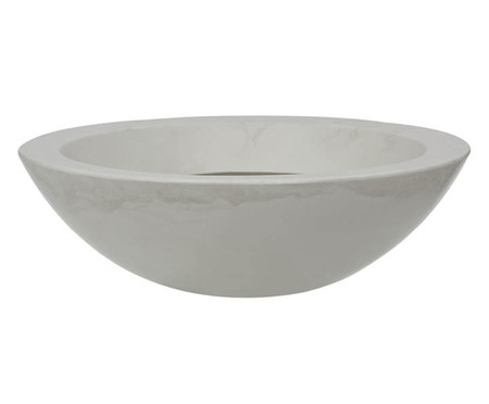 Vaso de Piso Verona Bowl Antique Branco  - 17X54cm