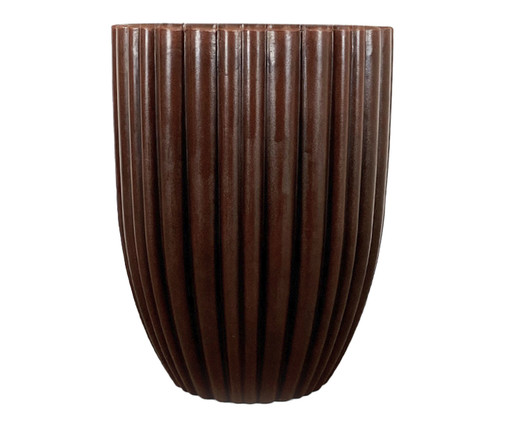 Vaso de Piso Redondo Cacau Antique Rusty  - 46X32cm, Marrom | WestwingNow