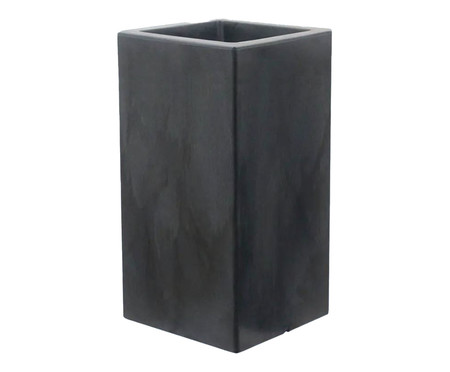 Vaso de Piso Cubo Antique I Preto  - 40X80X40cm