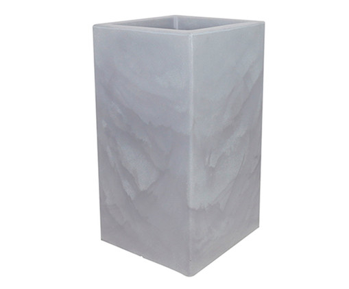 Vaso de Piso Cubo Antique II Cimento  - 40X80X40cm, Cinza | WestwingNow