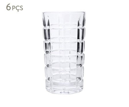 Jogo de Copos Altos Vidro Incolor I - 350ml | Westwing