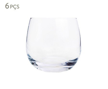 Jogo de Copos Baixos Vidro Incolor - 300ml | Westwing