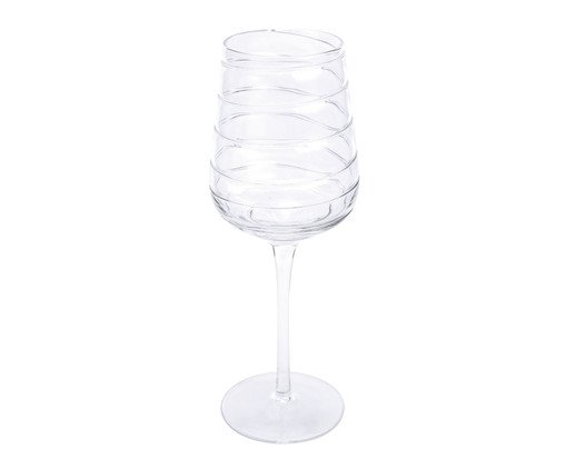 Taça de Vinho Vidro Linhas Incolor - 495ml, Transparente | WestwingNow