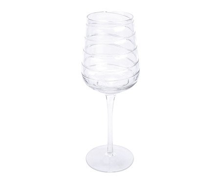 Taça de Vinho Vidro Linhas Incolor - 495ml | Westwing