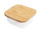 Pote Quadrado Tampa Flat Bambu - 500ml, Transparente | WestwingNow