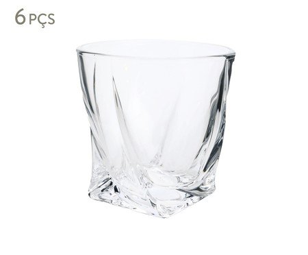 Jogo de Copos de Vidro Whisky Incolor - 284ml | Westwing