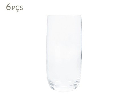 Jogo de Copos Altos Cristal Incolor - 380ml | Westwing