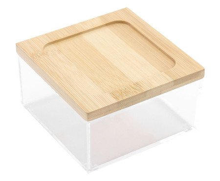 Caixa Tampa Bambu Incolor e Natural I | Westwing