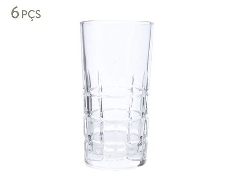 Jogo de Copos Altos Vidro Incolor II - 350ml | Westwing