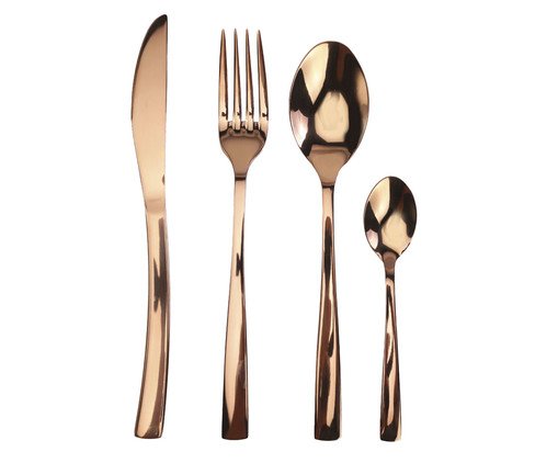 Faqueiro em Aço Inox Premium Rosé Gold - 06 pessoas, Rosé | WestwingNow