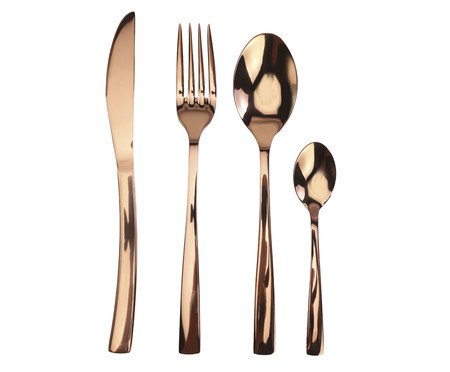 Faqueiro em Aço Inox Premium Rosé Gold - 06 pessoas | Westwing