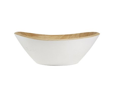 Saladeira Oval em Bambu Branca | Westwing