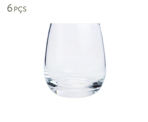 Jogo de Copos Baixos Vidro Incolor - 370ml, Transparente | WestwingNow