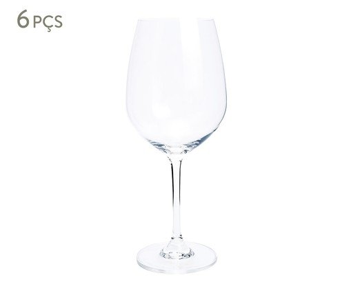 Jogo de Taças Vinho Cristal Incolor - 630ml, Transparente | WestwingNow