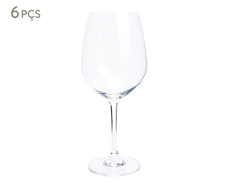 Jogo de Taças Vinho Cristal Incolor - 630ml | Westwing