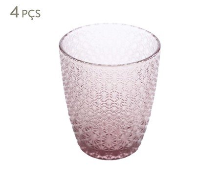 Jogo de Copos Baixos Old Vibes Malva - 340ml | Westwing