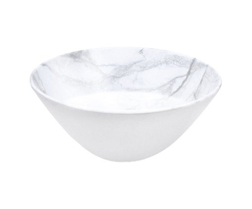 Bowl Mármore Melamina Branco e Cinza, Branco | WestwingNow