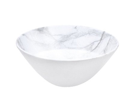 Bowl Mármore Melamina Branco e Cinza | Westwing