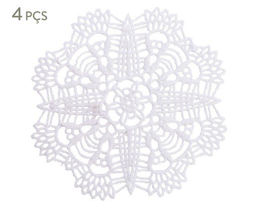 Jogo de Porta Copos Wind Flower Branco, Branco | WestwingNow