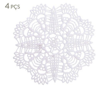 Jogo de Porta Copos Wind Flower Branco | Westwing