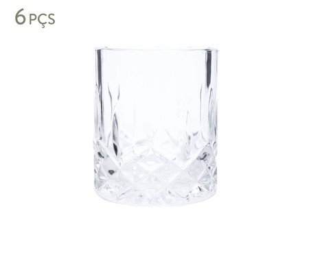 Jogo de Copos Whisky Vidro Incolor - 340ml | Westwing