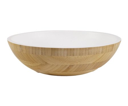 Saladeira Oval em Bambu Coconut Branca | Westwing