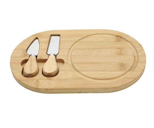 Jogo de Tábua e Talher Pequeno para Queijo Natural, Natural | WestwingNow
