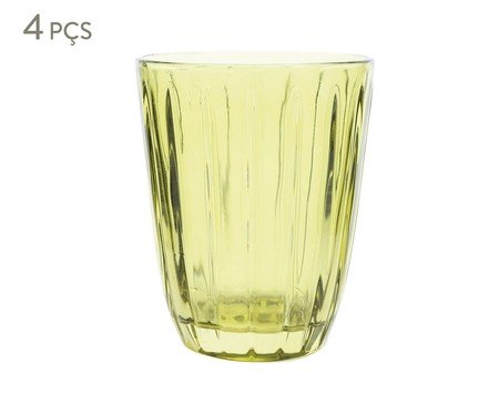 Jogo de Copos Baixos Vidro Verde - 220ml | Westwing