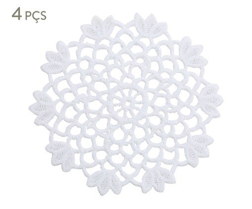 Jogo de Porta Copos Snow Branco, Branco | WestwingNow