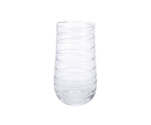 Copo Alto Vidro Linhas Incolor - 515ml, Transparente | WestwingNow