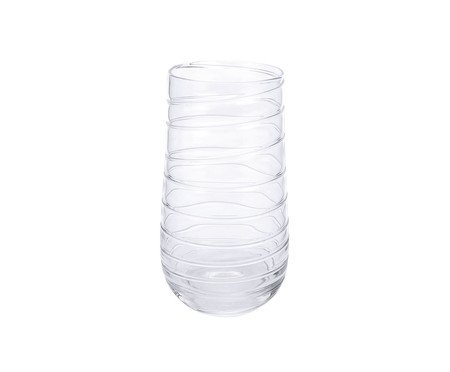 Copo Alto Vidro Linhas Incolor - 515ml | Westwing