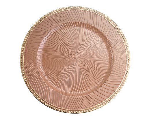 Sousplat Lines Ocre, Rosé | WestwingNow