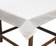 Toalha de Mesa Retangular 04 Lugares com Borda Mitrada Branco, Branco | WestwingNow