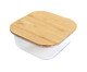 Pote Quadrado Tampa Flat Bambu, Transparente | WestwingNow