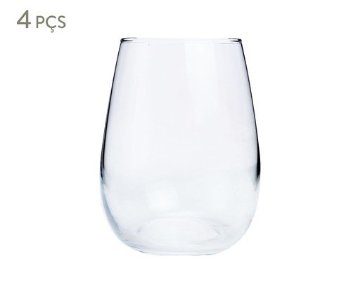 Jogo de Copos Baixos Vidro Incolor - 500ml, Transparente | WestwingNow