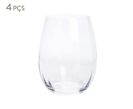 Jogo de Copos de Vidro Cristal - 555ml | Westwing