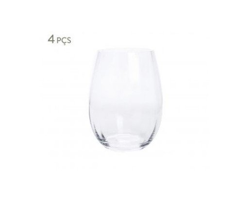 Jogo de Copos de Vidro Cristal - 555ml, Transparente | WestwingNow