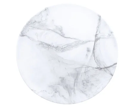Prato de Jantar Melamina Branco e Cinza - 27cm | Westwing