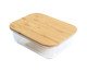 Pote Retangular Tampa Flat Bambu - 1L, Transparente | WestwingNow