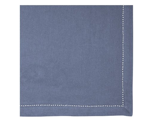 Toalha de Mesa Retangular 04 Lugares com Borda Mitrada Azul, Azul | WestwingNow