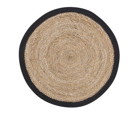 Sousplat em Juta Select Natural Preto | Westwing