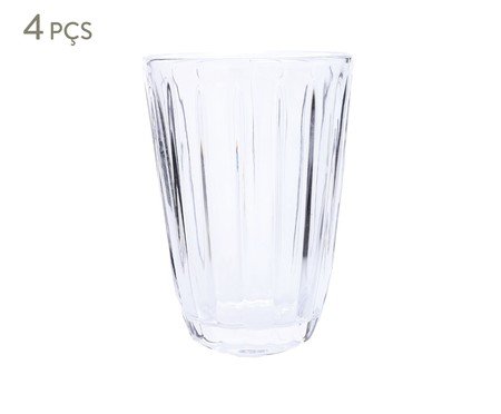 Jogo de Copos Altos Vidro Incolor - 310ml | Westwing