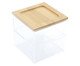 Caixa Tampa Bambu Incolor e Natural, Transparente | WestwingNow