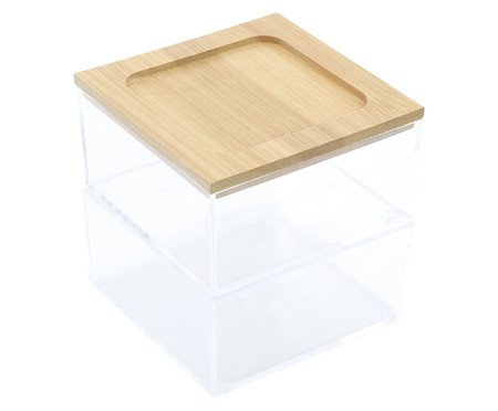 Caixa Tampa Bambu Incolor e Natural | Westwing