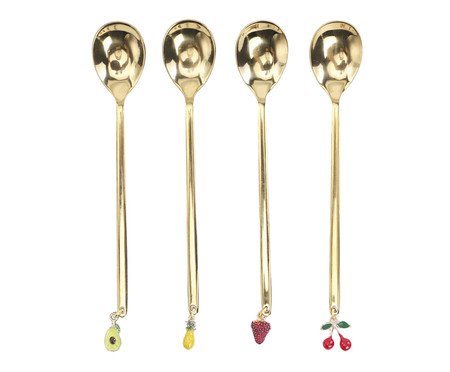 Jogo de Colheres Pingentes Dourado | Westwing