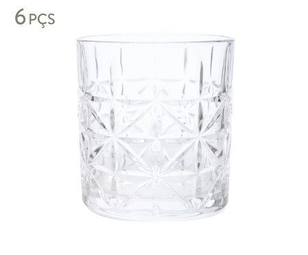 Jogo de Copos Whisky Vidro Incolor - 265ml | Westwing