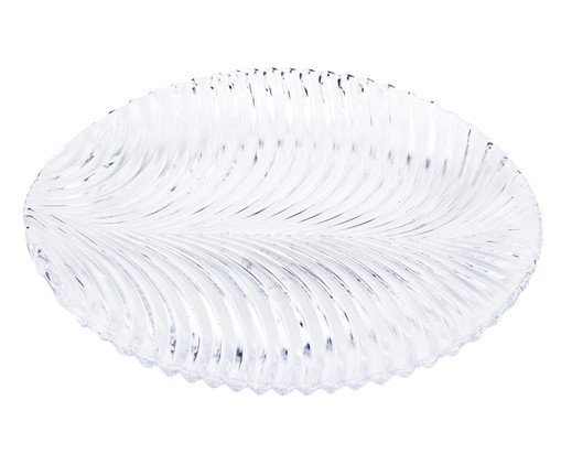 Prato em Cristal Pequeno Folha, Transparente | WestwingNow