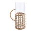 Jarra com Suporte em Rattan Natural - 1,5L, Transparente | WestwingNow