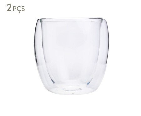 Dupla de Copos Double Wall Incolor - 80ml | Westwing